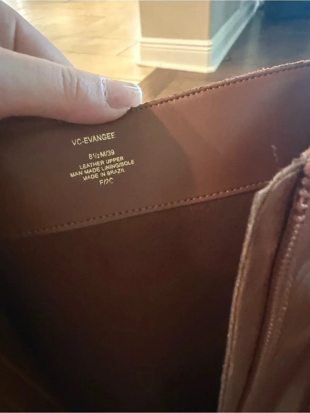 Vince Camuto Cognac Leather Over-The-Knee Boots